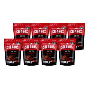 Carne seca Steakos, Sabor Adobado, 90g (8 piezas)