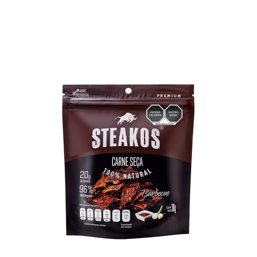 Carne seca Steakos, Sabor BBQ, 30g