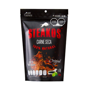 Carne seca Steakos, Receta Original, 90g (8 piezas)